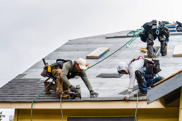 Professional Gutter Installation technician working in Hygiene, CO
